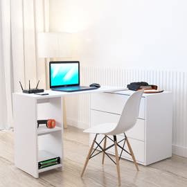 Mesa Escritorio O Rack Tv Giratorio 5012 Blanco