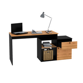 Escritorio  Milan Negro Paraiso Ancho 168Cm