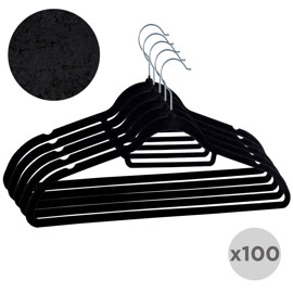 Perchas Plásticas Kp50 Kit X100 Terciopelo Antidesl...