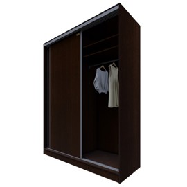 Gran Placard EMC 1,80m Puertas Corredizas con 5 Cajones Wengue