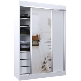 Placard Vestidor 2 Puertas Corredizas Con Espejo 140...
