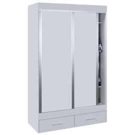 Vestidor 2 Puertas 140 X 220 Cm Con 1 Puerta Espejo ...