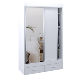 Vestidor 2 Puertas 140 X 220 Cm Con 1 Puerta Espejo ...