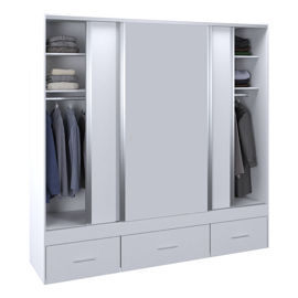 Vestidor 3 Puertas 220 X 220 Cm Codigo 531 Bla