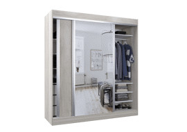 Placard Vestidor 2 Puertas Corredizas con Espejo 180X200  CODIGO 506 HEL