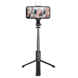 Tripode Bastón De Selfie Con Bluetooth Y Flash