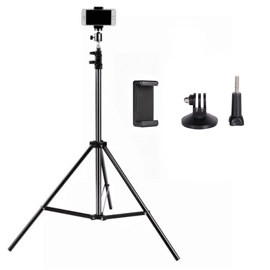 Tripode Profesional 2,1 Mts C/ Soportes Para Celula...