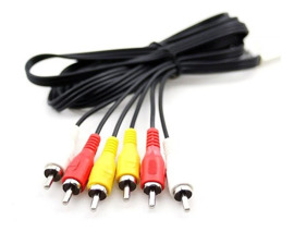 Cable De Audio Video Rca A Rca 1,8 Mts Metros Tv Le...
