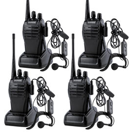 Handy Bf999S Kit X4 5W 16Ch Uhf Hasta 10Km + 8 Bate...