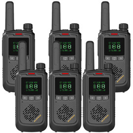 Handy BfT17 Kit X6 16Ch Uhf Display Lcd + 12 Baterí...