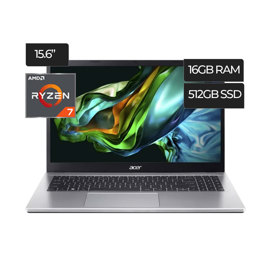 Notebook  Aspire 3 15.6 Amd Ryzen 7 5700U 16Gb De Ra...