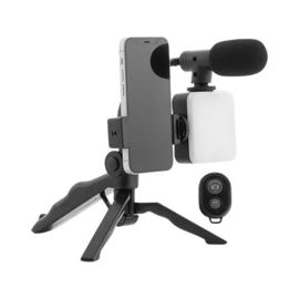Kit Tripode Video Luz Para Contenido Estabilizador M...