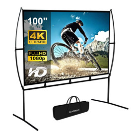 Pantalla De Proyector Con Soporte Plegable Portátil...