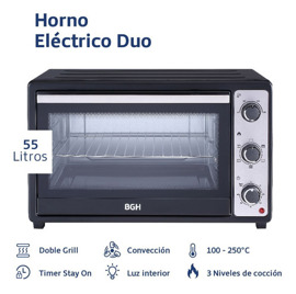 Horno Eléctrico  55 Litros Duo Bhe55m23n