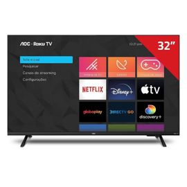 Led Smart TV 32 AOC HD Roku TV 32S5135/77G