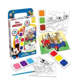 Mickey Pintemos Con Acuarelas Set De Arte