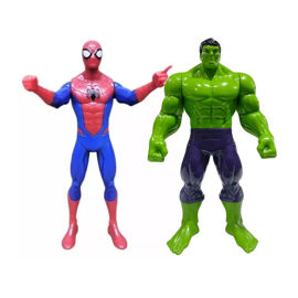 Muñeco Spiderman Y Hulk Avengers Marvel 23Cm Articul...