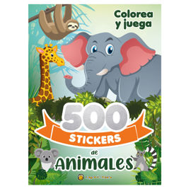 Libro Colorea Y Juega Animales 500 Stickers