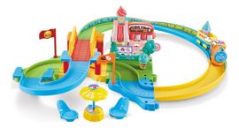 Juguete Pista Tren Locomotora 37 Piezas Explorer Fan...