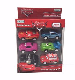 Pack De 6 Autitos De Cars Pull Back Juguetes