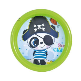 Pileta Inflable Dos Aros 60Cm Panda Piscina Verde