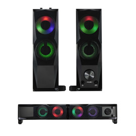 Parlante Gamer Rgb 2 En 1: Pc Y Barra De Sonido