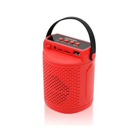 Parlante Potenciado  Sp1310 Bluetooth Aux Radio Rojo