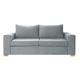 Sillón Bocaccio 3 Cuerpos De Pana Gris Claro