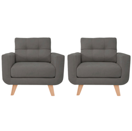 Combo 2X Sillon Sofa 1 Cuerpo Poltrona Escandinavo P...