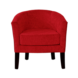 Poltrona Curvé 1 Cuerpo De Chenille Zafiro Rojo