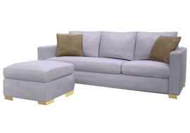 Sillón De 3 Cuerpos Esquinero Convertible Cuerina Gris Claro