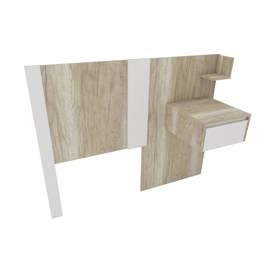 Respaldo Con 1 Mesa Flotantes 80100 Melamina Helsink...
