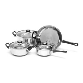 Bateria De Cocina 7 Piezas Ac. Inox Cacerola Sarten ...