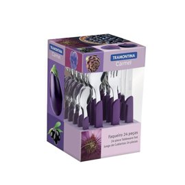 Carmel Jgo Cubiertos 24 Piezas Violeta
