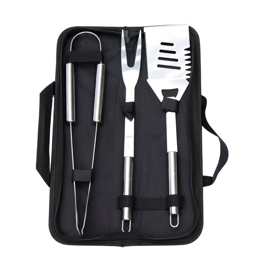 Set De Asado 3 Piezas Acero Inox