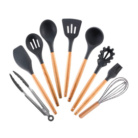 Set X 9 Kit Utensilios De Cocina Black2.0 Mango Mad...