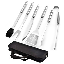 Kit Para Parrilla 5 Piezas Acero Inoxidable