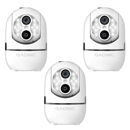 Kit X3 Cámaras De Seguridad  Con Lente Dual