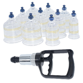 Set De 10 Ventosas De Vacío Masajes Con Pistola Apl...