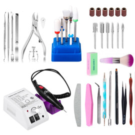 Kit Manicura Pedicura + Torno Para Uñas + Brocas De...