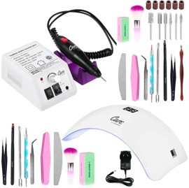 Kit Para Uñas Torno T20k + Cabina Uv Led 48W Manicu...