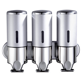 Dispenser Triple De Pared  Para Jabón Shampoo Crema