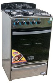 Cocina Acero Inoxidable  55 Cm Puerta Visor