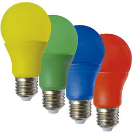 Lampara Bulbo A60 Led Color Rojo 5W E27 
