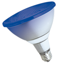 Lampara Par 38 Vidrio 12W E27 Azul E27 