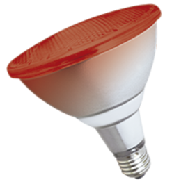 Lampara Par 38 Vidrio 12W Rojo E27 