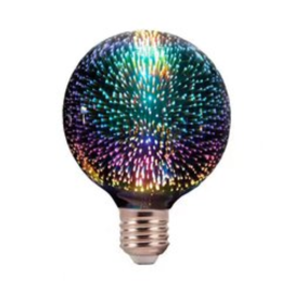 Lampara Led Globo Especial 3D Fuegos Artificales 4W ...