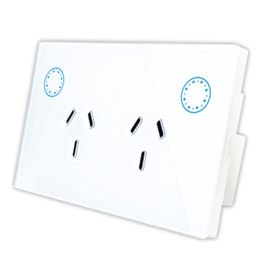 Tomacorriente Pared Touch Smart Wifi Doble Google Al...