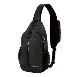 Mochila Cruzada Un Hombro Negra Mr129x Bandolera Fr...