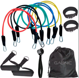 Bandas Elásticas Kit X5 1.2Mts 5 Intensidades + Anc...